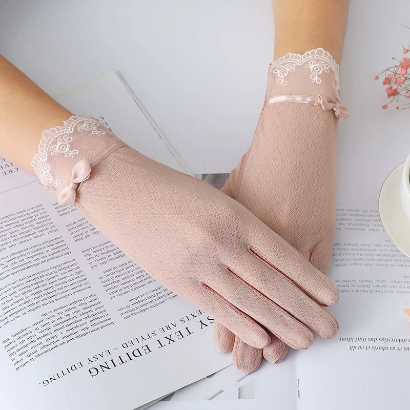 Summer thin silk non-slip elastic breathable gloves