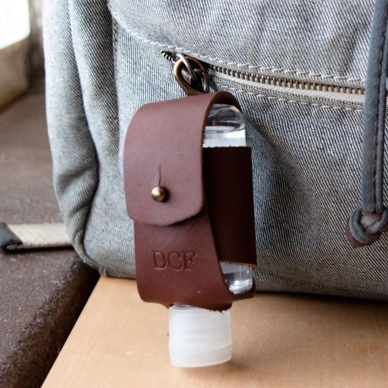 PU皮革酒精喷雾瓶套 便携香水精油瓶保护套 腰挂消毒液洗手液皮套