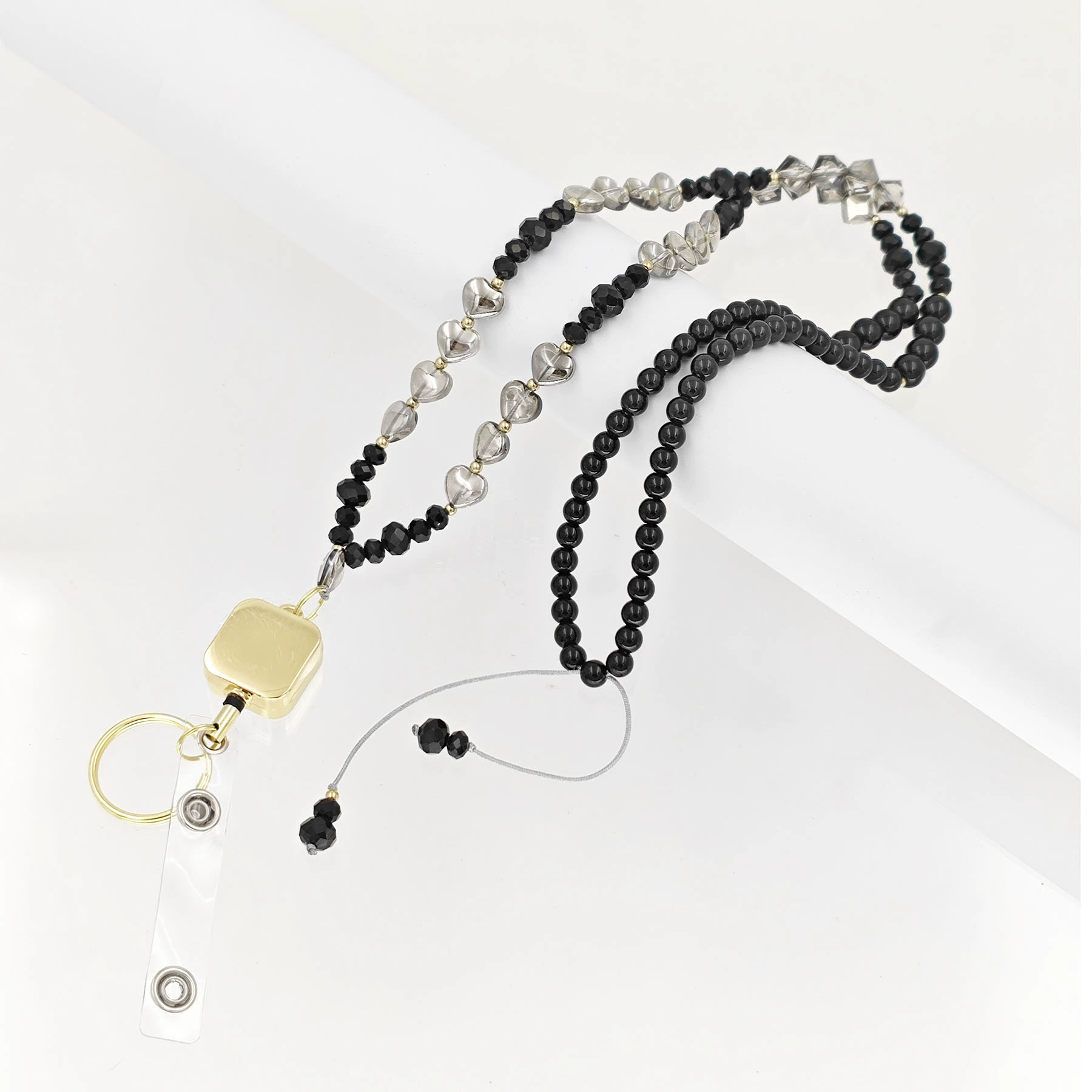 Стеклянная strap сердце-образное значок длинный свитер ожерелье