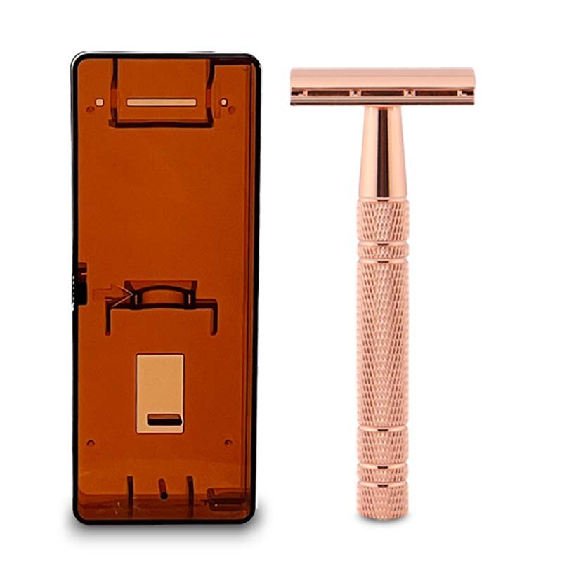 Old-Fashioned Razor Shaving Razor Universal Storage Box Reusable for Men and Women Double-Edged Safe Retro