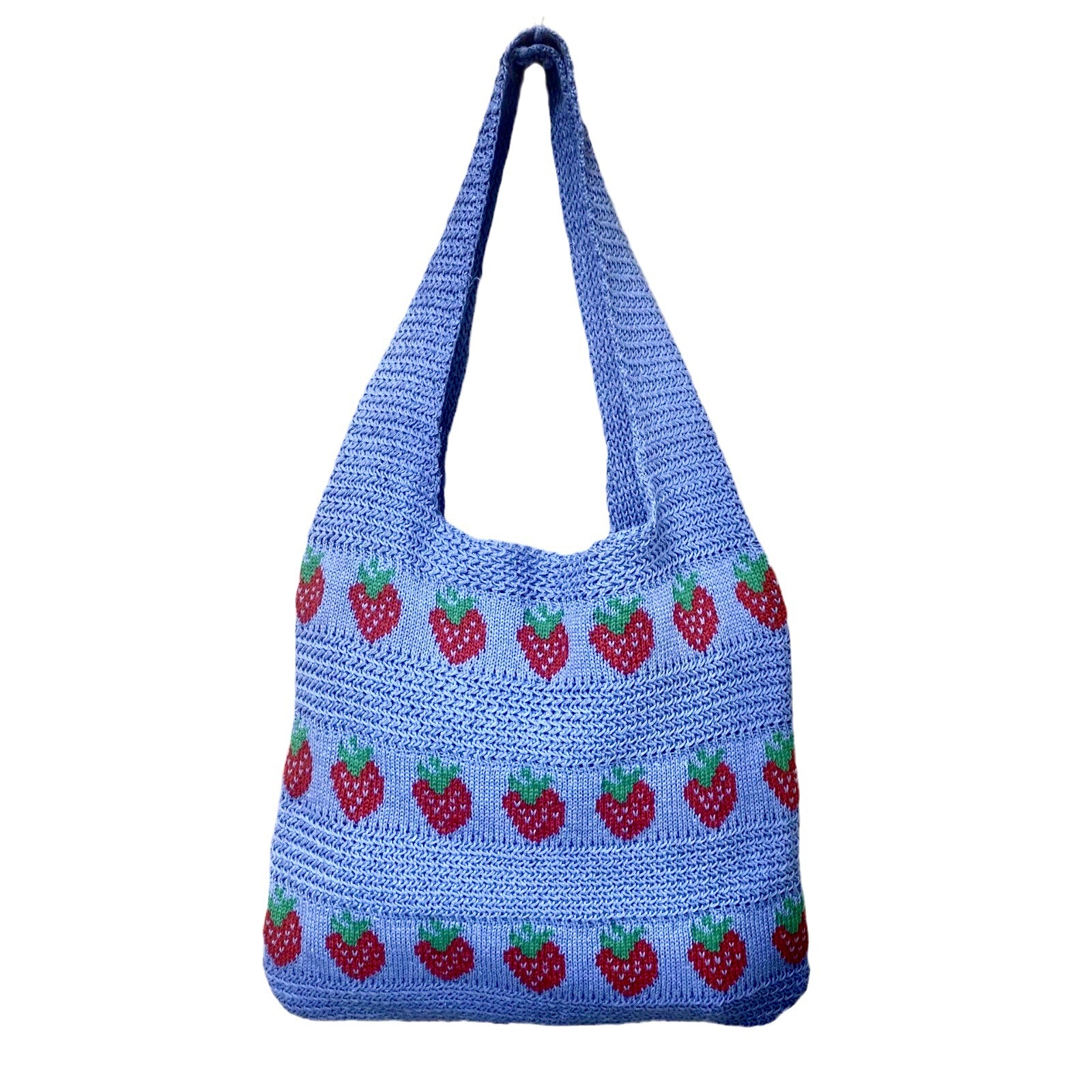 Dopamina trenzada lana de punto nuevo amor literatura y arte de hombro bolso de mano bolso de gran capacidad bolso de compras