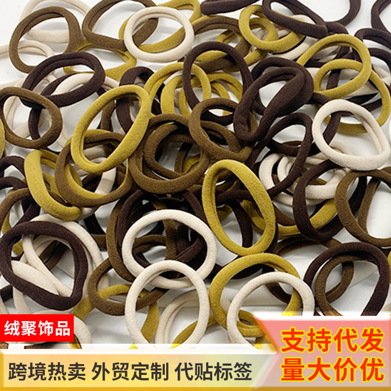 头绳发圈女发饰儿童高弹力皮筋发绳高级感扎头发高马尾橡皮圈批发