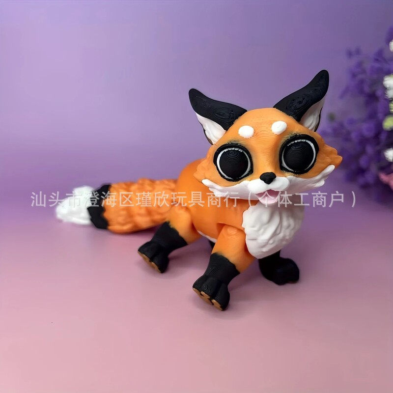 国境を越えた新製品リトルフォックスブランドかわいいキツネ関節可動フィギュア装飾ギフト卸売|undefined