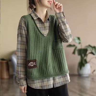 Chaleco de las mujeres de punto Chaleco de las mujeres ropa de primavera 2024 nuevo popular estilo Chanel suéter estilo occidental Chaleco corto image 11