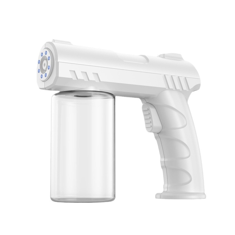 Cross-Border Electric Alcohol Spray Gun Handheld Atomizer Hypochlorous Acid Blue Light Atomizer Household Hairdressing Device Disinfection Gun