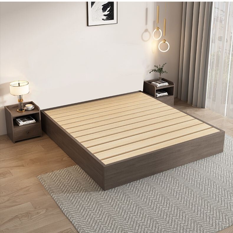 Solid Wood Floor Bed, Tatami, Moisture-Proof Slatted Frame, Sturdy and Stable, Low Bed for Guesthouses, Hotel Bed, Single Bed, Silent Solid Wood Floor Bed, Tatami, Moisture-Proof Slatted Frame, Sturdy and Stable, Low Bed for Guesthouses, Hotel Bed, Single Bed, Silent
