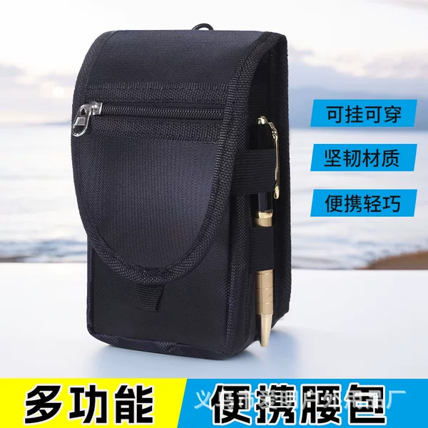 Factory Wholesale Flip Phone Bag Casual Waist Pen Pocket Waist Bag Tools Mobile Phone Storage Waist Bag Cloth Bag