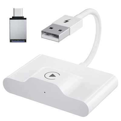 Simsiz CarPlay və Android Auto: Car Video Box - carplay-convex-mouth-white
