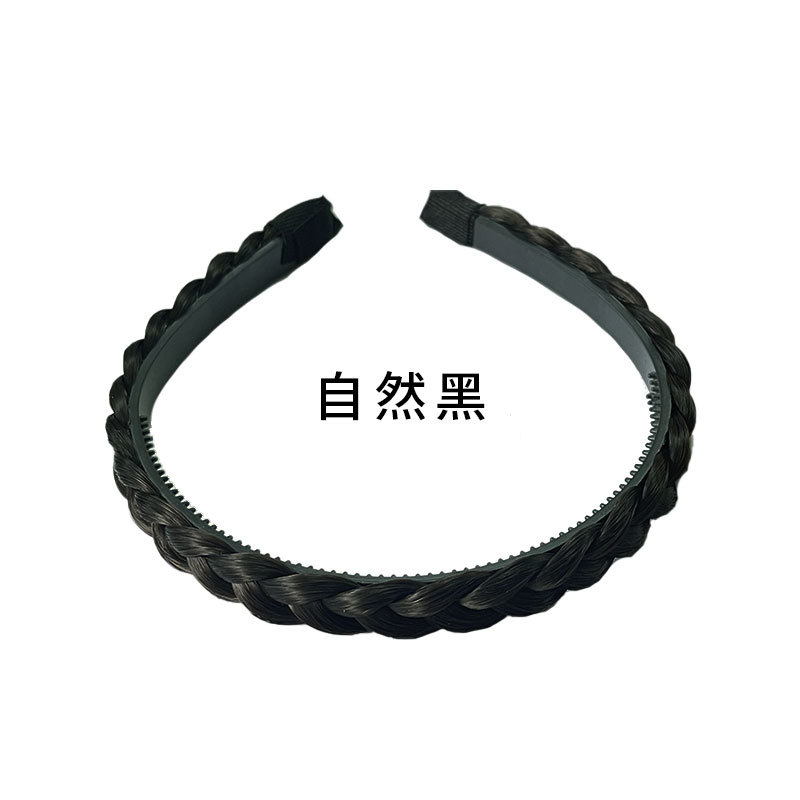 Peluca mujer Twist trenza de hueso de pescado banda para el cabello diadema antideslizante dentada borde ancho pelo presionando tocado nuevo todo partido accesorios para el cabello