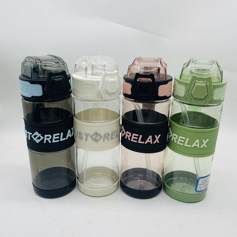 Chengfeng taza de plástico taza de agua de mano taza de plástico espacio taza deportiva al aire libre 800ml capacidad taza de plástico calibración hervidor