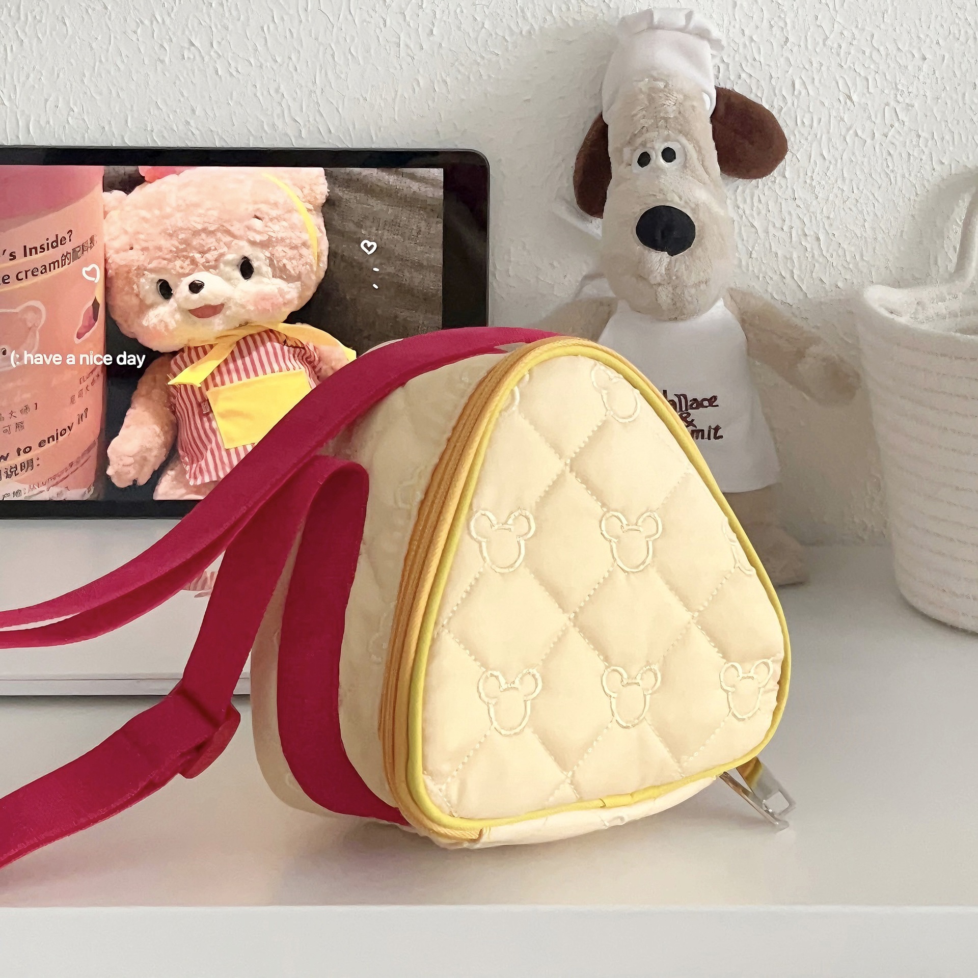 샌드위치 카메라 가방 메이크업 가방 저장 가방 작은 가방 화장품 가방 저장 가방 세탁 가방 도시락 가방 입 빨간 봉투 여성용