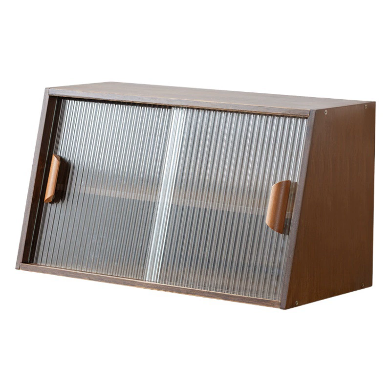 Буфет в японском стиле маленький стеклянный шкаф кухонная столешница шкаф для хранения настольный шкаф для хранения твердая древесина Бытовая