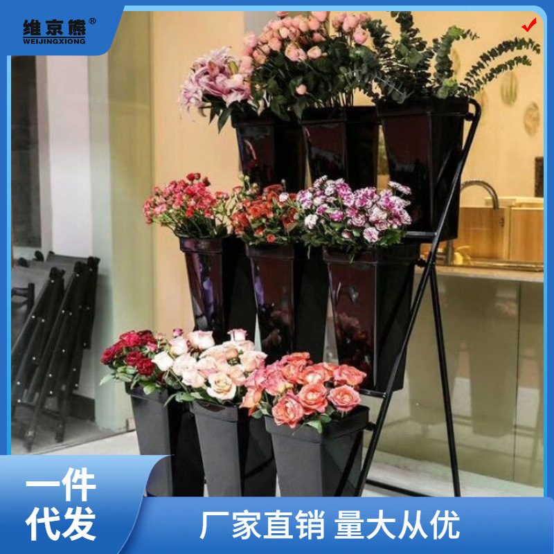 .醒花桶筒塑料插花筒加厚防碎水晶养花桶包装材料花店用古古