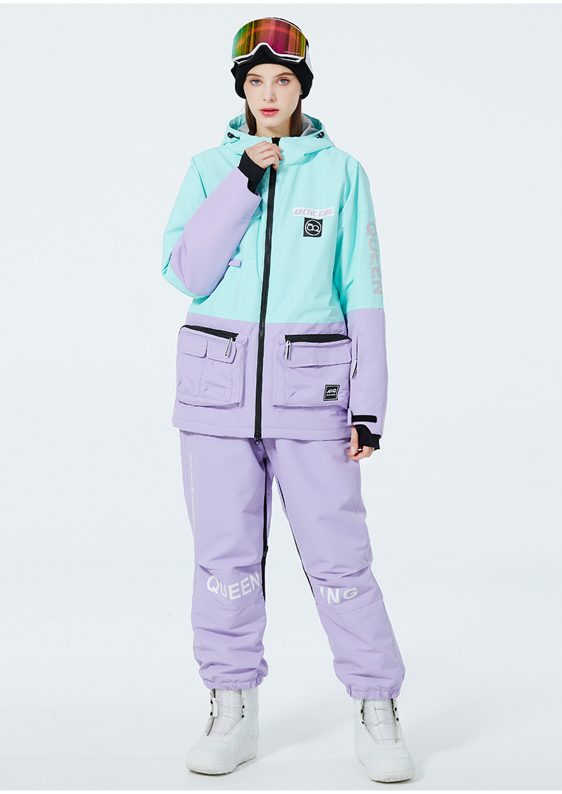 Men's Clothing Ski suit set for men and women couples warm and thick ski suit set single board double board ski suit_viptrois.com