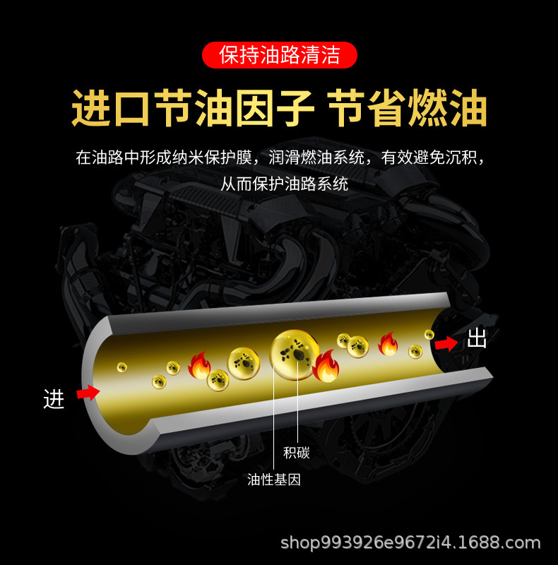 E-Lichi Octane Improver, No-Disassembly Fuel Injector, Oil Circuit, Carbon Deposit Removal, Three-Way Catalytic Cleaner, Fuel Treasure