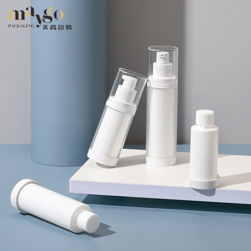 スポット 30ml50ml 真空ボトルストレートラウンドフロストローションボトルスキンケア製品セット新しい詰め替えボトル|undefined