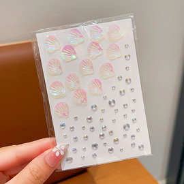 钻贴脸眼妆亮钻脸上饰品脸部贴钻眼下碎钻石化妆贴纸女童水钻贴饰