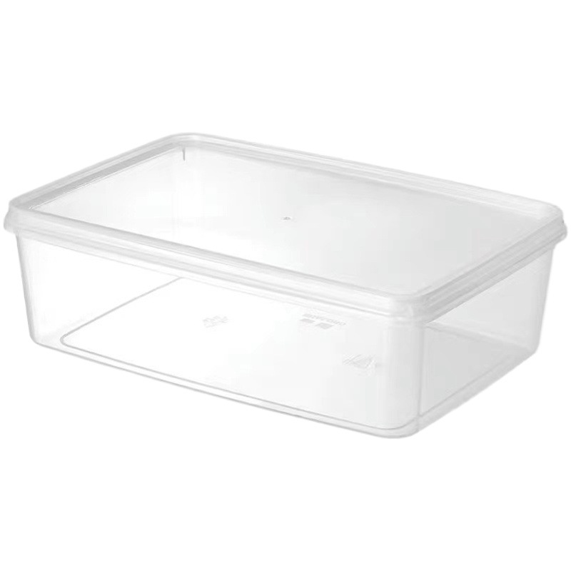Food-Grade Preservation Box with Lid, Refrigerator Storage Box, Rectangular Commercial Thickened Kitchen Storage Box, Plastic Storage Pp