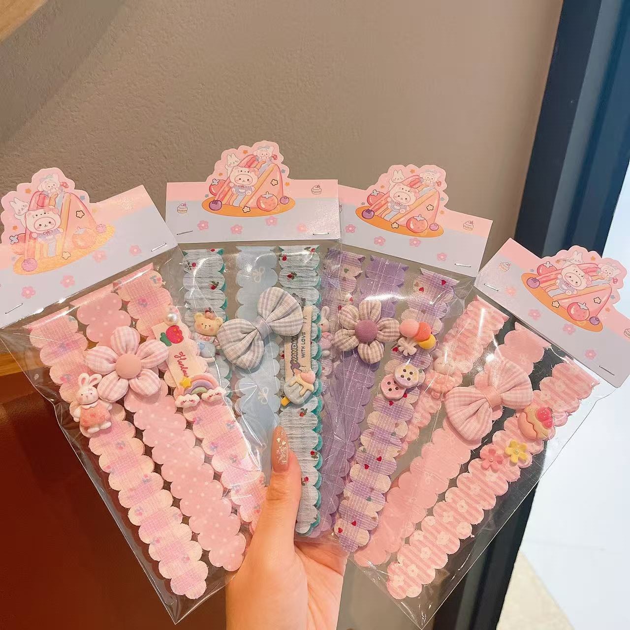 Children's Magic Tape Headwear, Cute Hairband, Baby Bangs Sticker, Hair Styling Tool for Girls, Hair Hoop, Hair Accessory for Girls