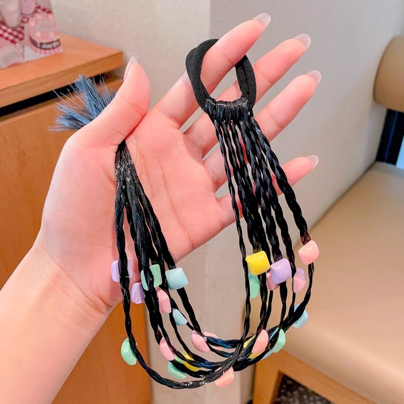 Dulce boxeo fresco peluca infantil Twist trenza anillo de pelo tocado de niña Cola de Caballo alta trenzada color de pelo cuerda de pelo accesorios para el cabello