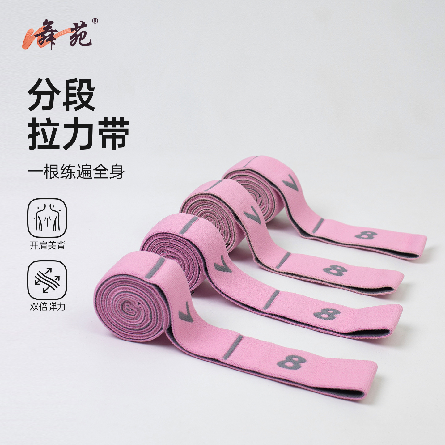 Dance Garden King Army Segmented Resistance Band with 8 Sections for Yoga, Ballet, Hip and Back Exercises, Dance Resistance Band for Stretching