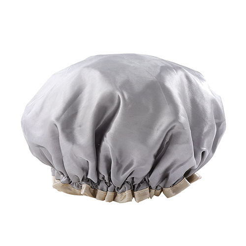 Gorro liso de doble capa impermeable para mujer adulta, para ducha, cabello largo, baño, cubierta para la cabeza, a prueba de humos de aceite de cocina_voghion.com