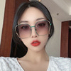 Metal sunglasses, fashionable glasses solar-powered, Korean style, fitted, 2021 collection