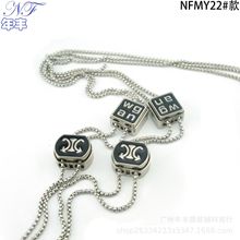 源头工厂 美式嘻哈风时尚烤漆滴油弹簧扣爆款不锈钢链腰带调节扣