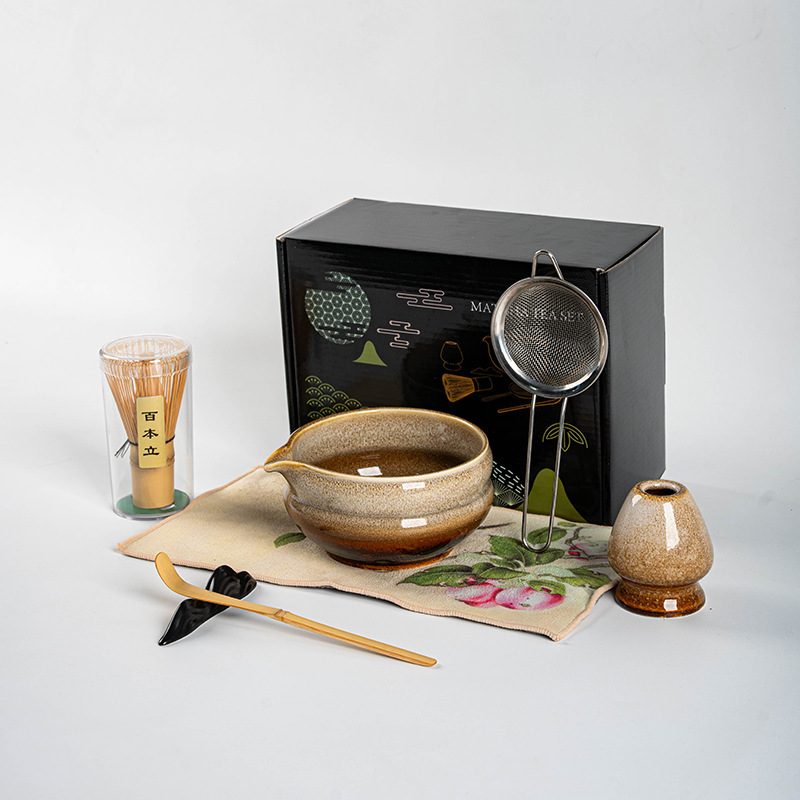 跨境专供窑变日式抹茶套装百本立工具茶筅茶刷宋代点茶批发厂家|undefined