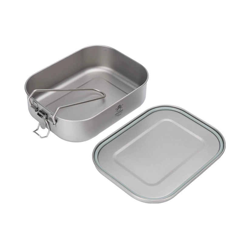 Square folding lunch box, travel equipment for camping for elementary school students