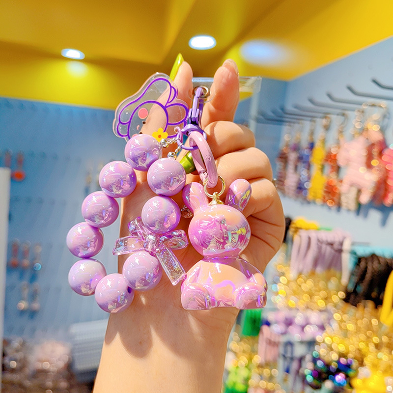 31g Weight Keychain Classification 1 Piece Quantity Holiday, Daily Occasion Acrylic Material Animal, Bow Knot Pattern Women's Gender Cute, Simple Style Style Cute Simple Style Animal Bow Knot Arylic Women's Keychain 5