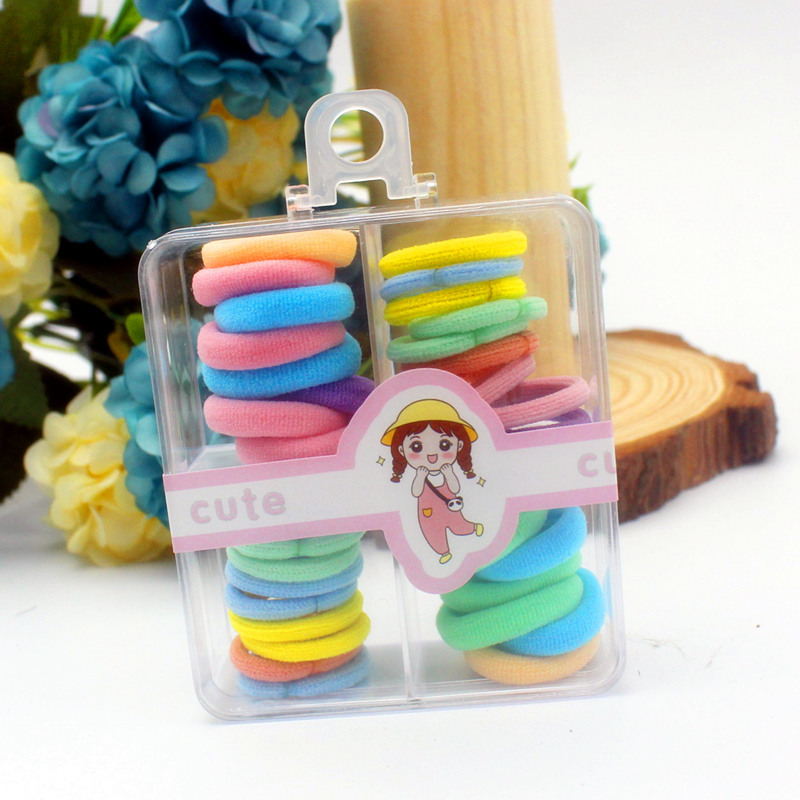 Alta banda de Pelo elástico banda de pelo de alta calidad accesorios para el cabello al por mayor simple durable con caja de almacenamiento de Internet celebridad accesorios para el cabello