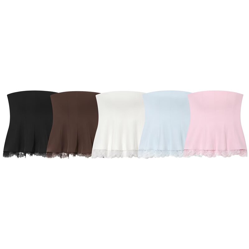 2026 Summer Cross-Border Hot-Selling European and American Ins-Style Fashionable Women's Clothing Sexy Lace Hem Tube Top 2026 Summer Cross-Border Hot-Selling European and American Ins-Style Fashionable Women's Clothing Sexy Lace Hem Tube Top
