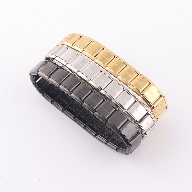 Style Simple Style Classique Carré Couleur Unie Acier Inoxydable Placage Hommes Bracelet display picture 1