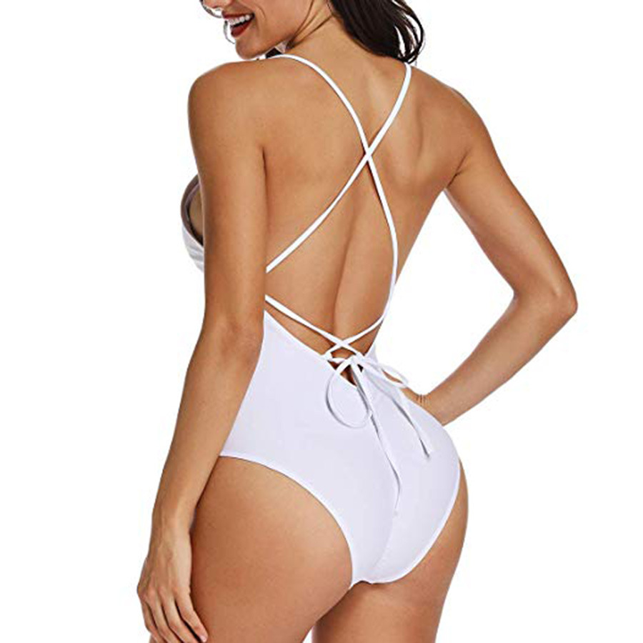 여성 가죽 패딩 섹시한 원피스 수영복 마이애미 HOLA 비치