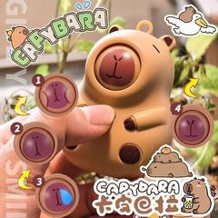 震える音の爆発物のカピバラは顔を変えておもちゃに変身します。