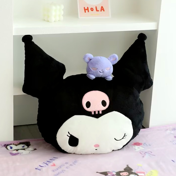 작은 악마 머리 인형 베개 (담요 없음)