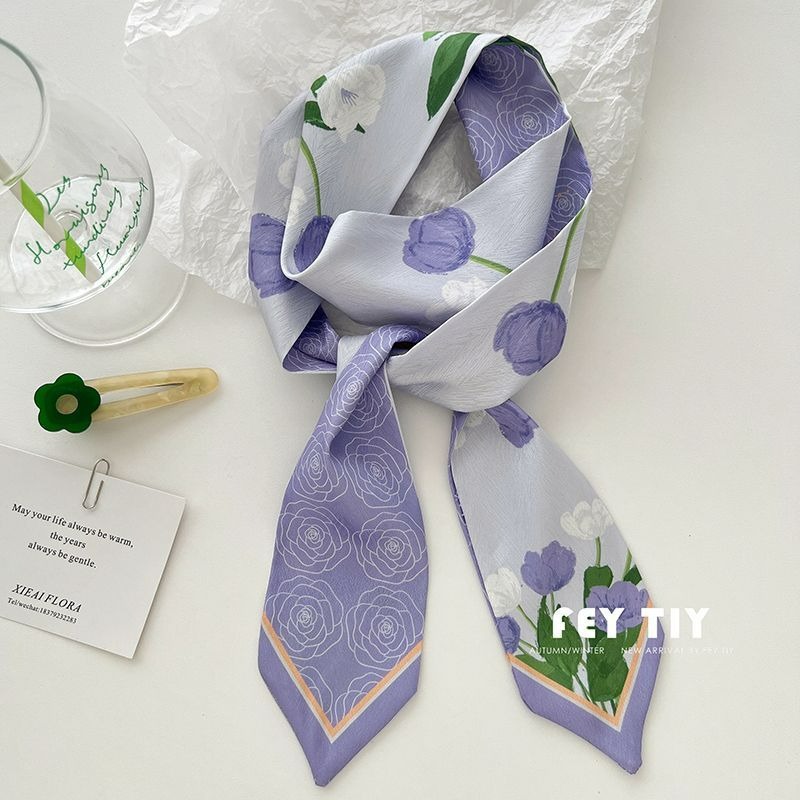 bufanda de seda de amapola