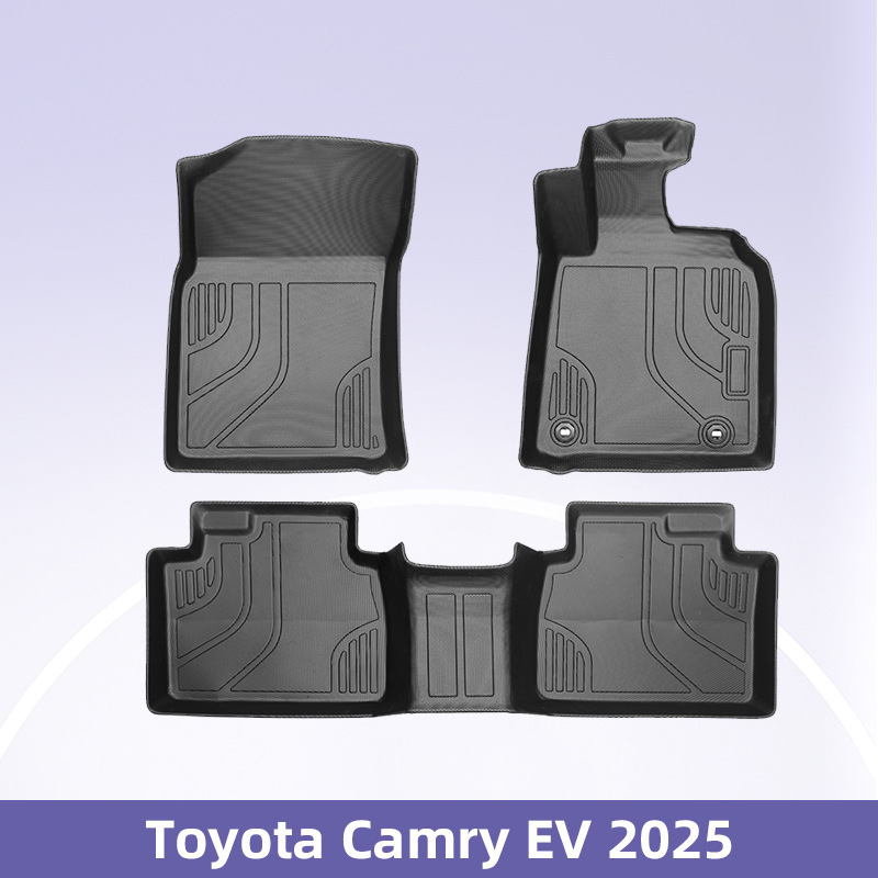 适用于Toyota Camry EV 2025右舵3D全天候材质TPE汽车脚垫尾箱垫