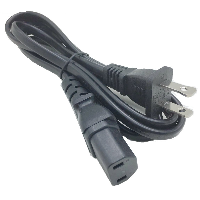 美规两芯电源线 美式极性弯头两插两孔品字尾电源线 美标插头线