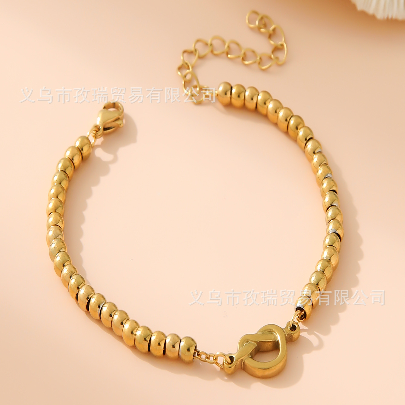 38g Weight 18K Gold Plated Plating Material 304 Stainless Steel Pendant Material Bracelets Classification 304 Stainless Steel Chain Material Beaded Chain Chain Type 1 Piece Quantity Holiday, Daily Occasion 304 Stainless Steel Material Mother'S Day Festival Letter Pattern All Seasons Season Women's Gender Plating Design Simple Style, Classic Style Style Simple Style Classic Style Letter 304 Stainless Steel 18K Gold Plated Beaded Chain Bracelets In Bulk 17
