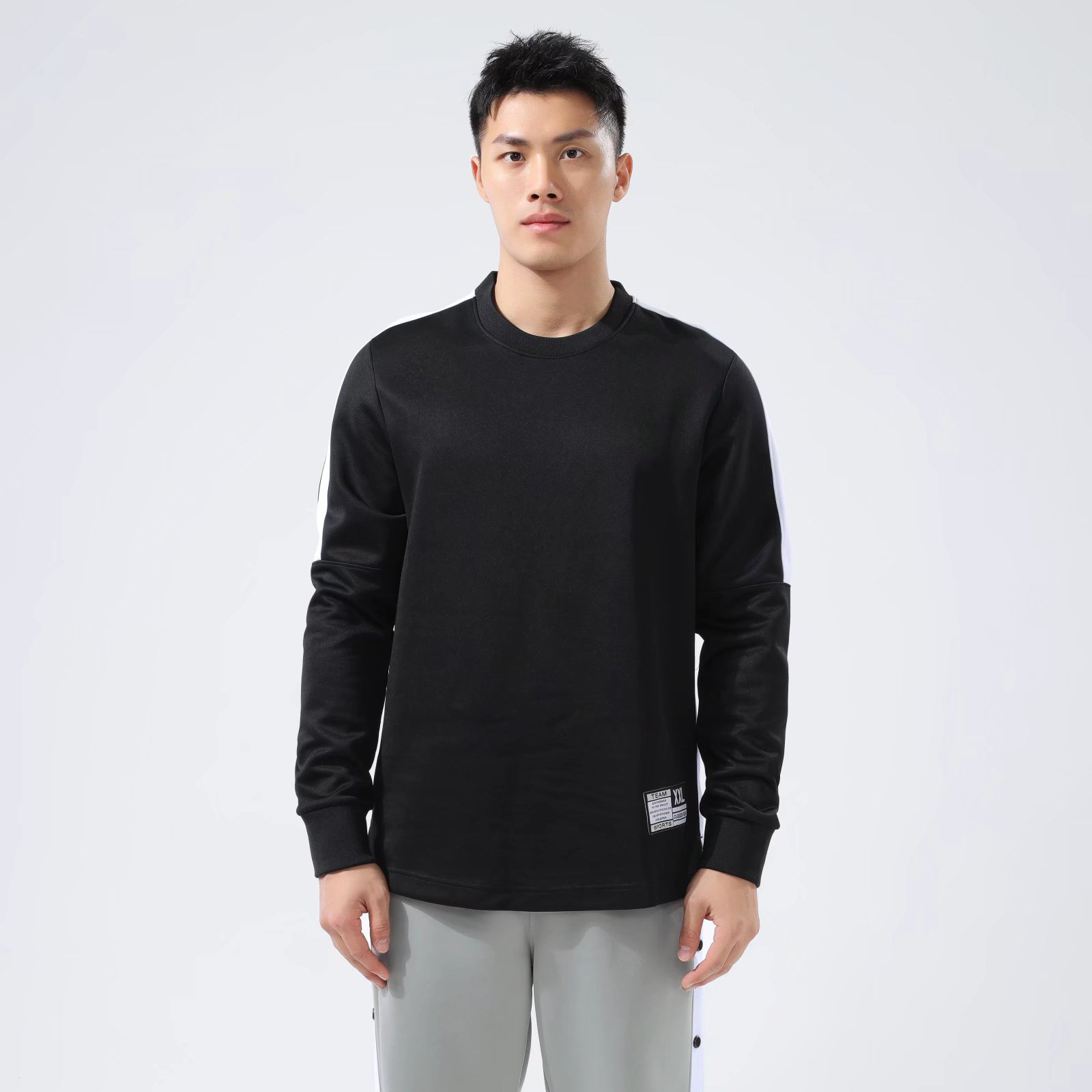 American Trendy Fitness Lange mouwen Heren Basketbal Hardlopen Eenvoudig en Los Veelzijdig Strijkijzer Kleding Sportbroek_voghion.com