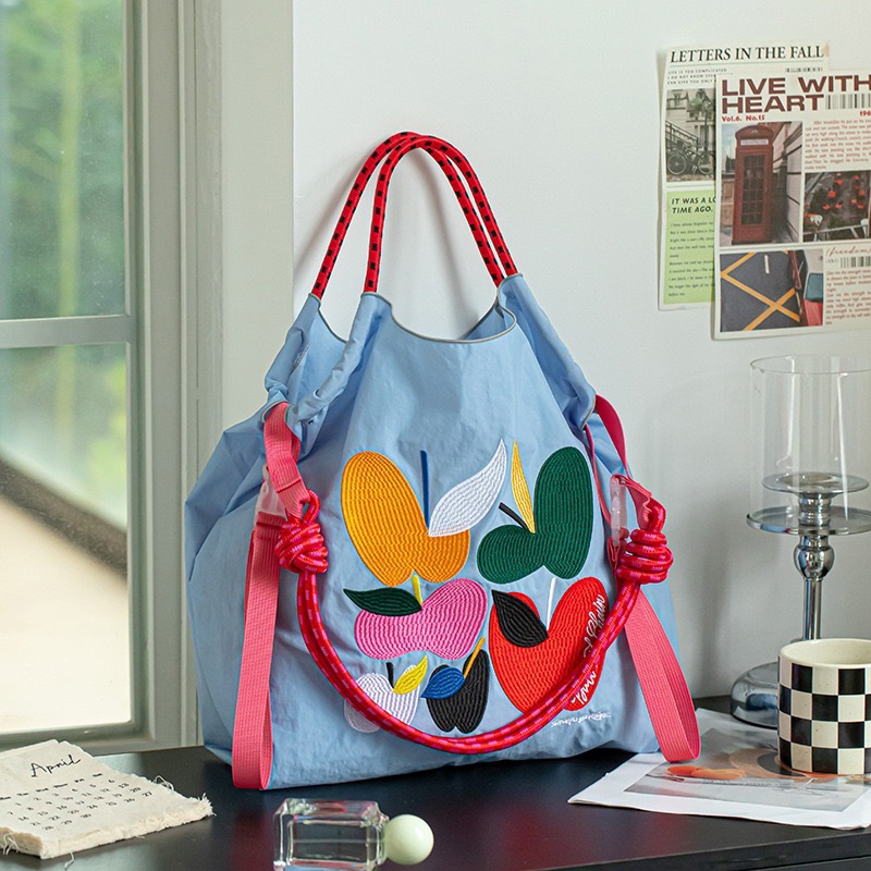 Japón ballchain nuevo tipo de bolso de leopardo de mujer KITTY bolso de lona portátil bolso de compras ecológico ligero