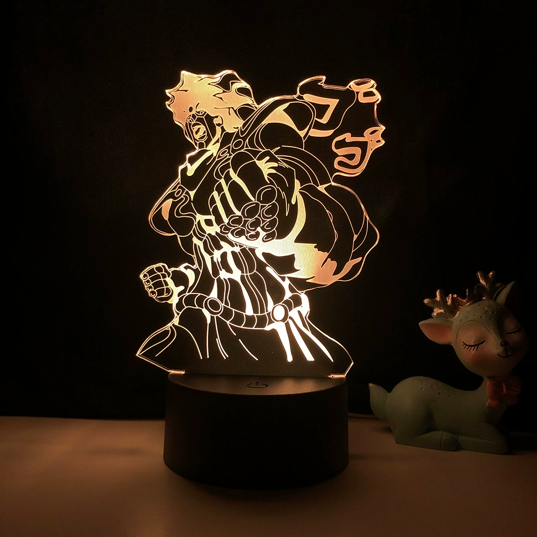 Jojo Bizarre Adventure 3D ночной светильник для спальни декоративный лампа