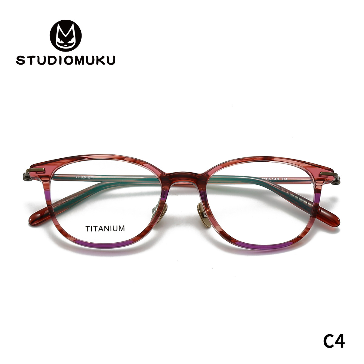 STUDIOMUKU gafas de madera fresca en la búsqueda de la perfección para saber tener un marco de gafas de placa de titanio puro marco de gafas