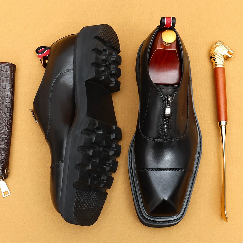 [Выделено на vip] кожаные туфли с тремя соединениями мужские деловые кожаные повседневные туфли