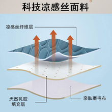 4TXN批发冰丝乳胶床头靠垫软包靠枕夏天季沙发护腰靠背枕榻榻米床