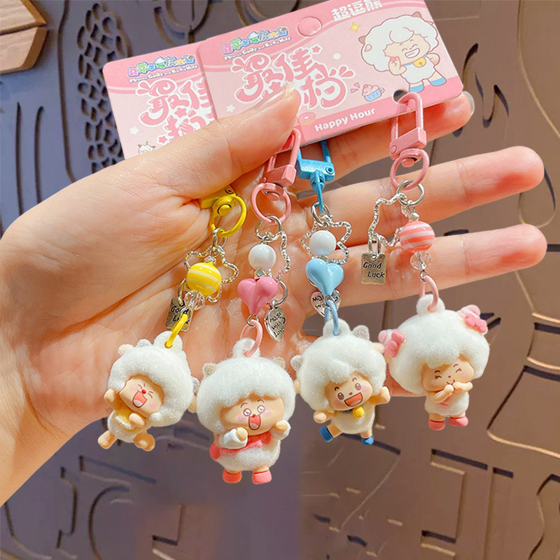 Authentic Happy Sheep and Big Bad Wolf Best Partners Keychain Couple Bag Car Keychain Small Gift Wholesale Authentic Happy Sheep and Big Bad Wolf Best Partners Keychain Couple Bag Car Keychain Small Gift Wholesale