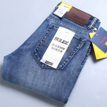 剪标出口秋冬男士裤子加厚牛仔裤宽松百搭直筒弹力跨境休闲长裤男