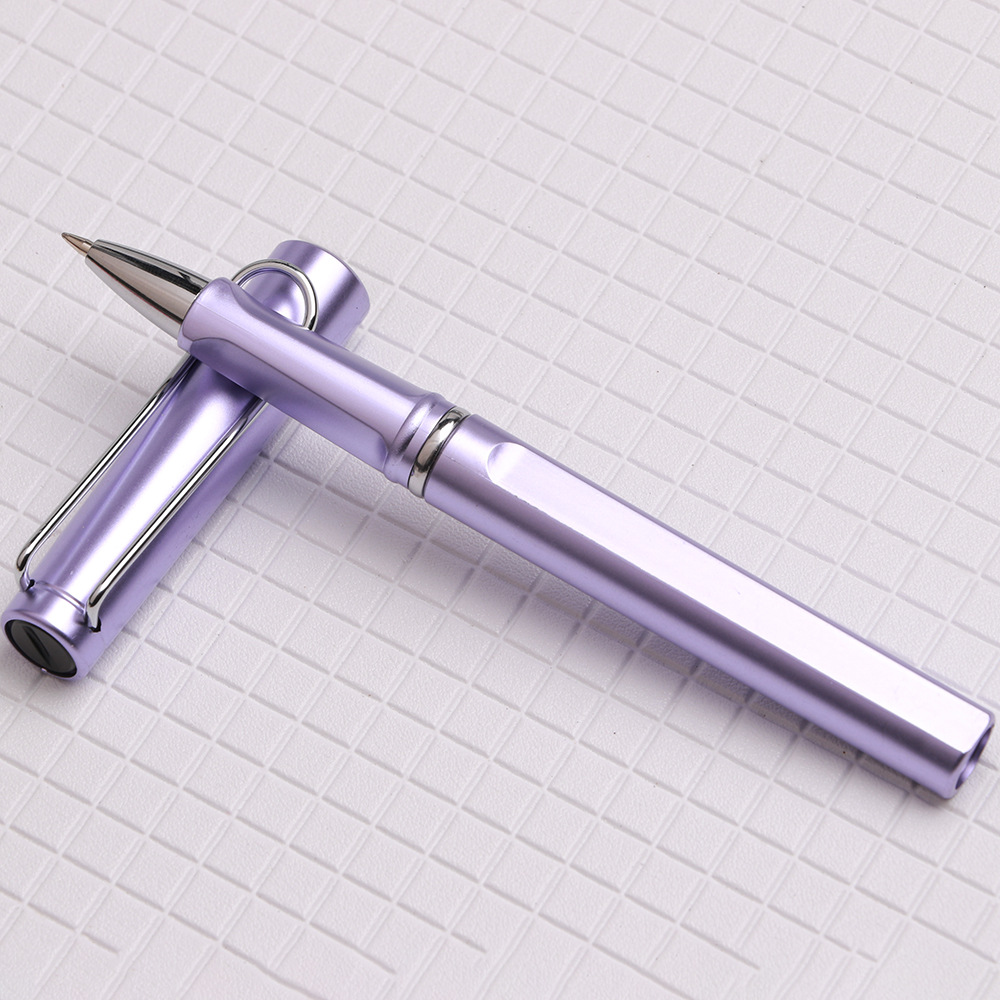 Bolígrafo de gel de alta gama con acabado metálico pintado con spray, ideal para estudiantes, promociones corporativas, personalización empresarial y regalos de oficina.